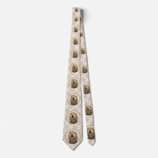 Gravata Pintura de Otterhound - Arte de Cachorro Original  (Frente)