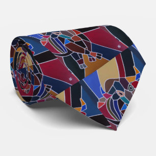 Gravata Pintura de Touro Abstrato por Alfred Fox