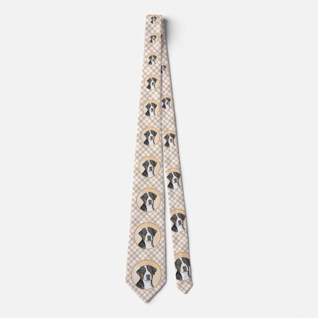 Gravata Pintura em Cachorro na Grande Montanha Suíça - Art (Frente)