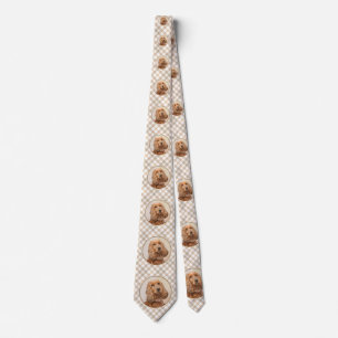 Gravata Pintura em espanhol com Cocker Inglês - Arte Origi