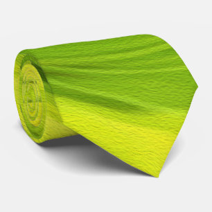 Gravata Pintura em espiral de arte líquida verde-Abstrato