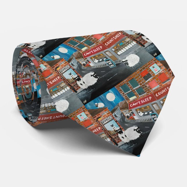 Gravata Pintura em Ovinos por Alfred Fox (Rolled)