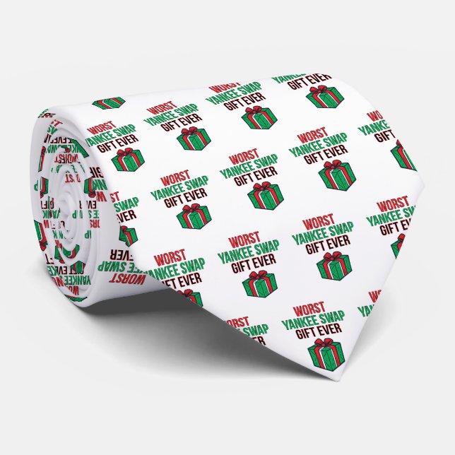 Gravata Pior presente de Yankee Swap já visto (Rolled)