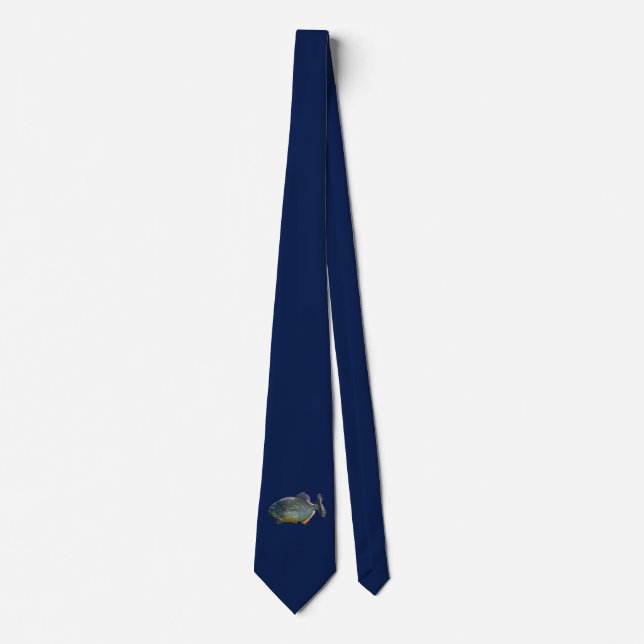 Gravata Piranha Tie Double Sided (Marinho) (Frente)