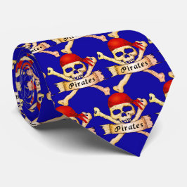 Gravata Pirates Team Mascot Futebol Baseball Tie