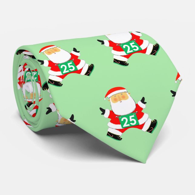 Gravata Pista de Corredor e Campo de Natal (Rolled)