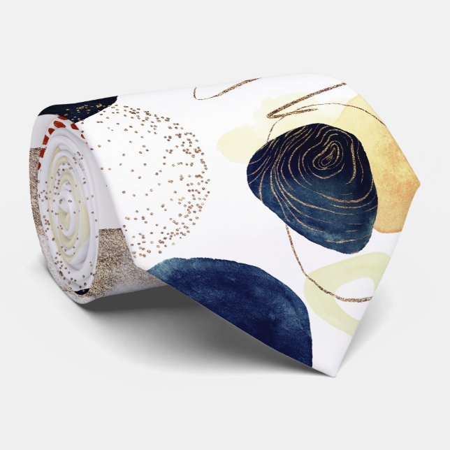 GRAVATA PIXDEZINAS H2 MODERNAS FORMAS ABSTRATO ORGÂNICAS (Rolled)