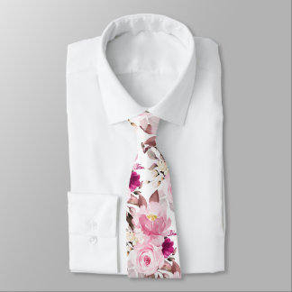 Gravata PixDezine H2 Flores Tons Rosa Rosas