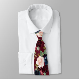 Gravata PixDezines Blush Burgundy Marinho Flwrnd DIY Backg