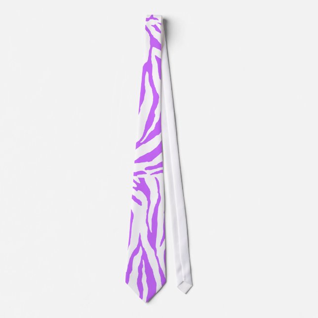 Gravata PixDezines DIY cor de impressão zebra (Frente)