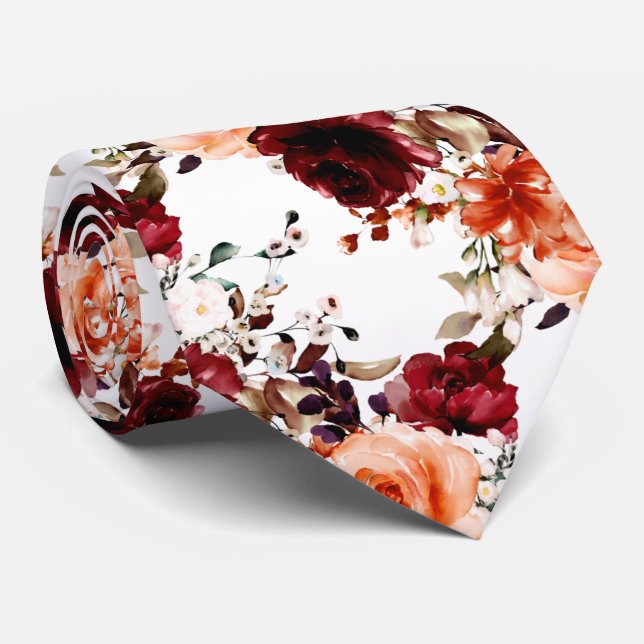 Gravata PixDezines Fall Rosas n Peonies DIY Background Nec (Rolled)