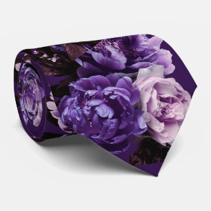 Gravata PixDezines Flores Frescas Mal-Humoradas Fundo DIY