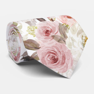 Gravata PixDezines H2 Blush Rosas Rosa Empoeirado DIY Bckg