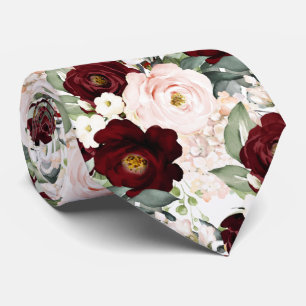 Gravata PixDezines H2 Cream Rosas Empoeiradas Fundo DIY