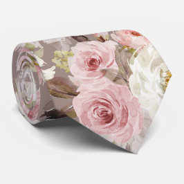 Gravata PixDezines H2 Rosas Rosa Pintadas Escamoteadas FAZ