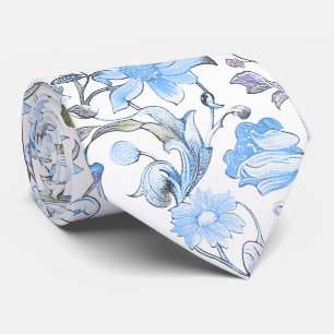 Gravata PixDezines William Morris Cornflower Azul DIY