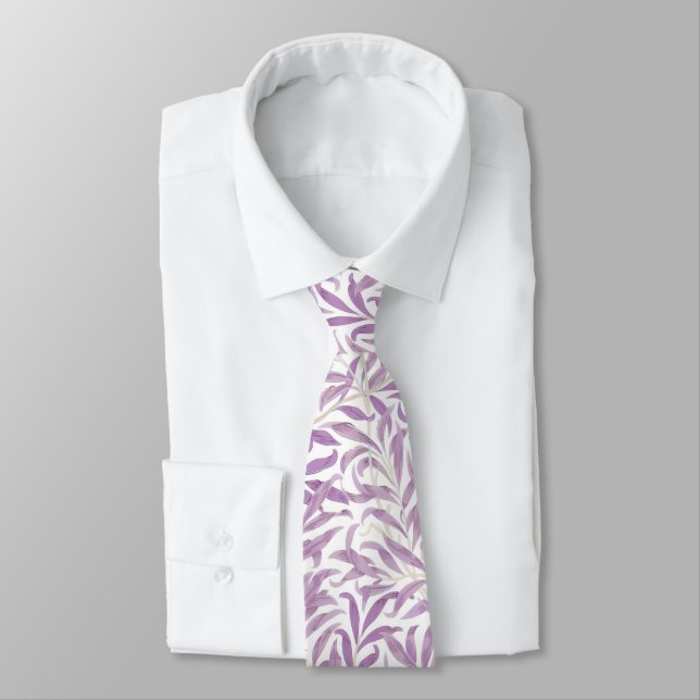 Gravata PixDezines William Morris Willow Bough Roxo (Amarrado)
