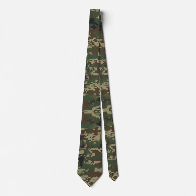 Gravata Pixel Military Camouflage Pattern (Frente)