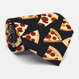 Gravata Pizza Negra Colar