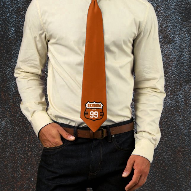 Gravata Placa de Trânsito Laranja Queimado Desgastada para (Criador carregado)
