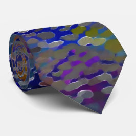 Gravata Placas de cor rosa a escamosas coloridas e folhas 