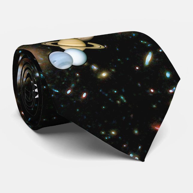 Gravata Planeta Plutão WTF! Engraçado Astronomia do Geek d (Rolled)