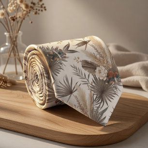 Gravata Plantas bege boho