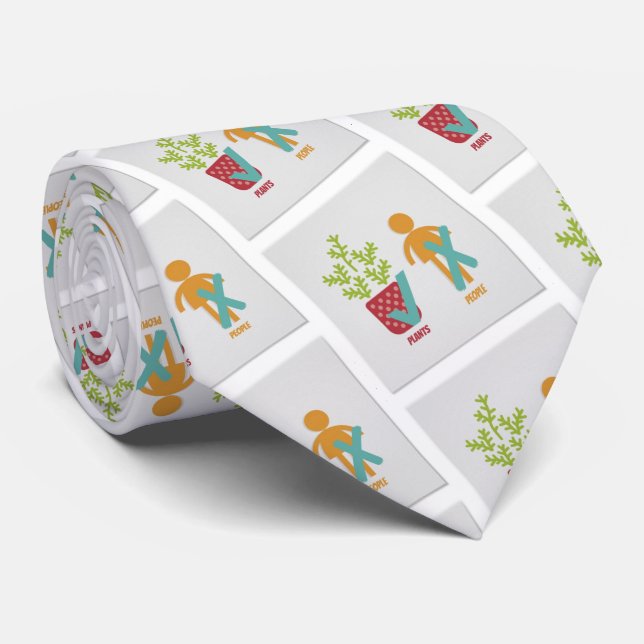 Gravata Plantas Sim Pessoas Não  (Rolled)