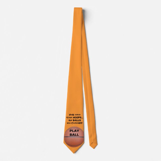 Gravata Play Ball Basketball Humor (Frente)