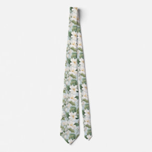 Gravata Plumeria Floral Tie
