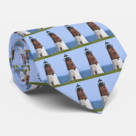 Gravata Point Judith Lighthouse, Rhode Island Mens Tie