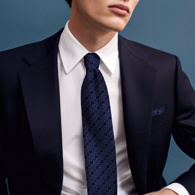 Gravata Polka Azul Vitoriano Stars Vintage Homens (Criador carregado)