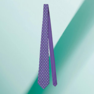 Gravata Polka Pop – Pontos Teal em Roxo