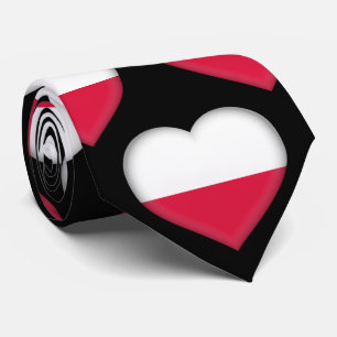 Gravata Polônia Sinalizador Cores do Coração Coloração Col