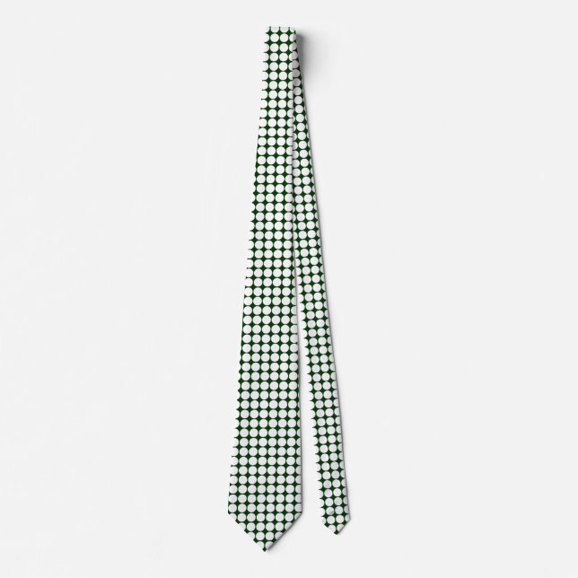 Gravata Pontos brancos - Verde escuro (Frente)