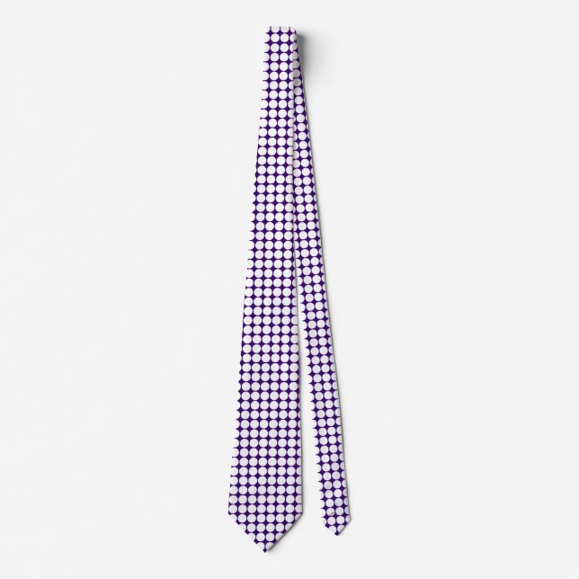 Gravata Pontos Brancos - Violeta Escuro (Frente)