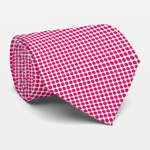 Gravata Pontos Polka Brancos Vermelhos