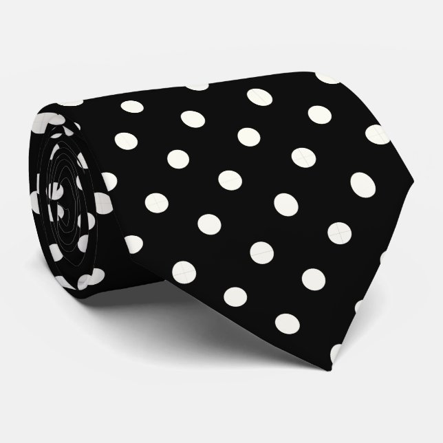 Gravata Pontos polka PixDezines, cor de fundo DIY (Rolled)