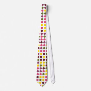 Gravata Pontos Polka Retro   Amarelo Verde Rosa Roxo