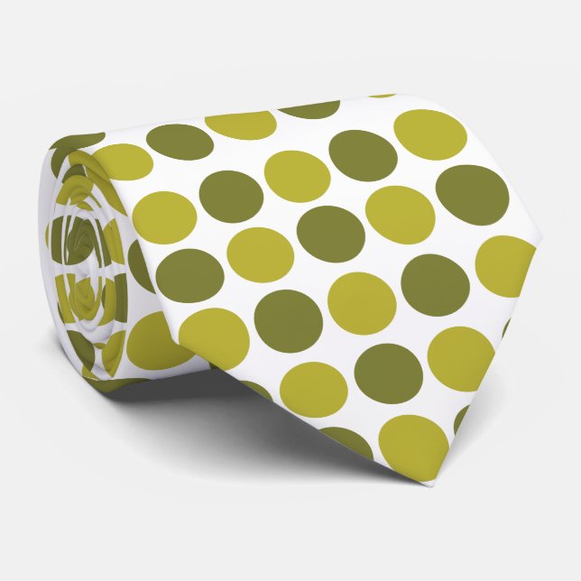 Gravata Pontos Verde  (Rolled)