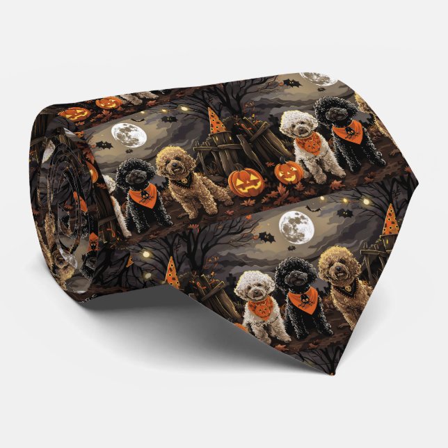 Gravata Poodle Halloween Spooky (Rolled)