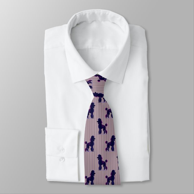 Gravata Poodle with Stripes Necktie (Amarrado)