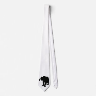 Gravata Pop Art Elephant Silhouette Neck Tie