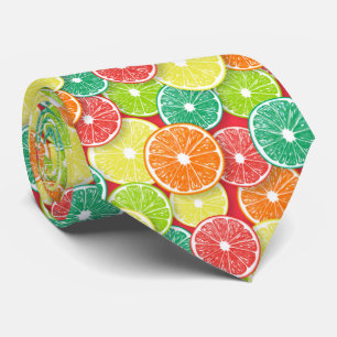 Gravata Pop de fatias de fruta Citrus art 2