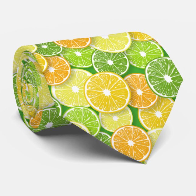 Gravata Pop de fatias de fruta Citrus art 3 (Rolled)