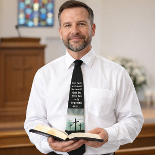 Gravata Por Deus, Tão Amada A Cruz Cristã Mundial, Negra