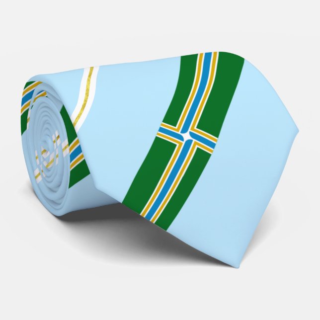 Gravata Portland (Oregon), bandeira da cidade, Neck Tie (Rolled)
