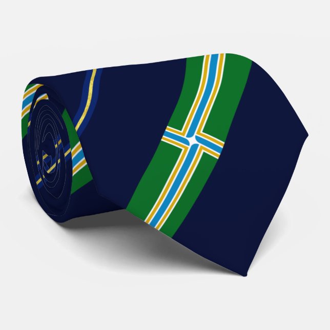 Gravata Portland (Oregon), bandeira da cidade, Neck Tie (Rolled)