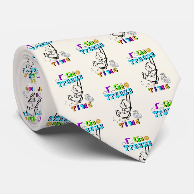 Gravata Posso Congelar Tempo (Rolled)