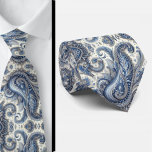 Gravata Premium Blue and White Diamond Paisley Neck Tie<br><div class="desc">Vintage Boho Elegance with Sparkling Detail Add a touch of refined vintage boho style to your formal attire with this Blue and White Paisley Jacquard Faux Silk Neck Tie featuring Faux Diamond Accents. Perfect for grooms, groomsmen, and guests with a flair for bohemian-inspired elegance, this tie combines timeless color contrast...</div>